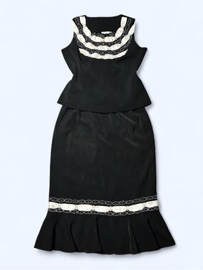 Goth Black Beaded Dress Set!